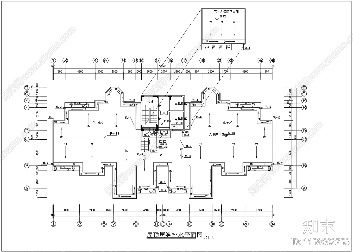 15层住宅楼给排水消防图纸cad施工图下载【ID:1159602753】