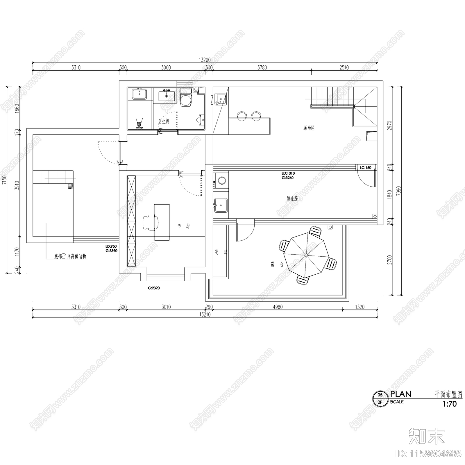 现代北欧嘉业阳光城复式跃层室内家装平面系统图cad施工图下载【ID:1159604686】