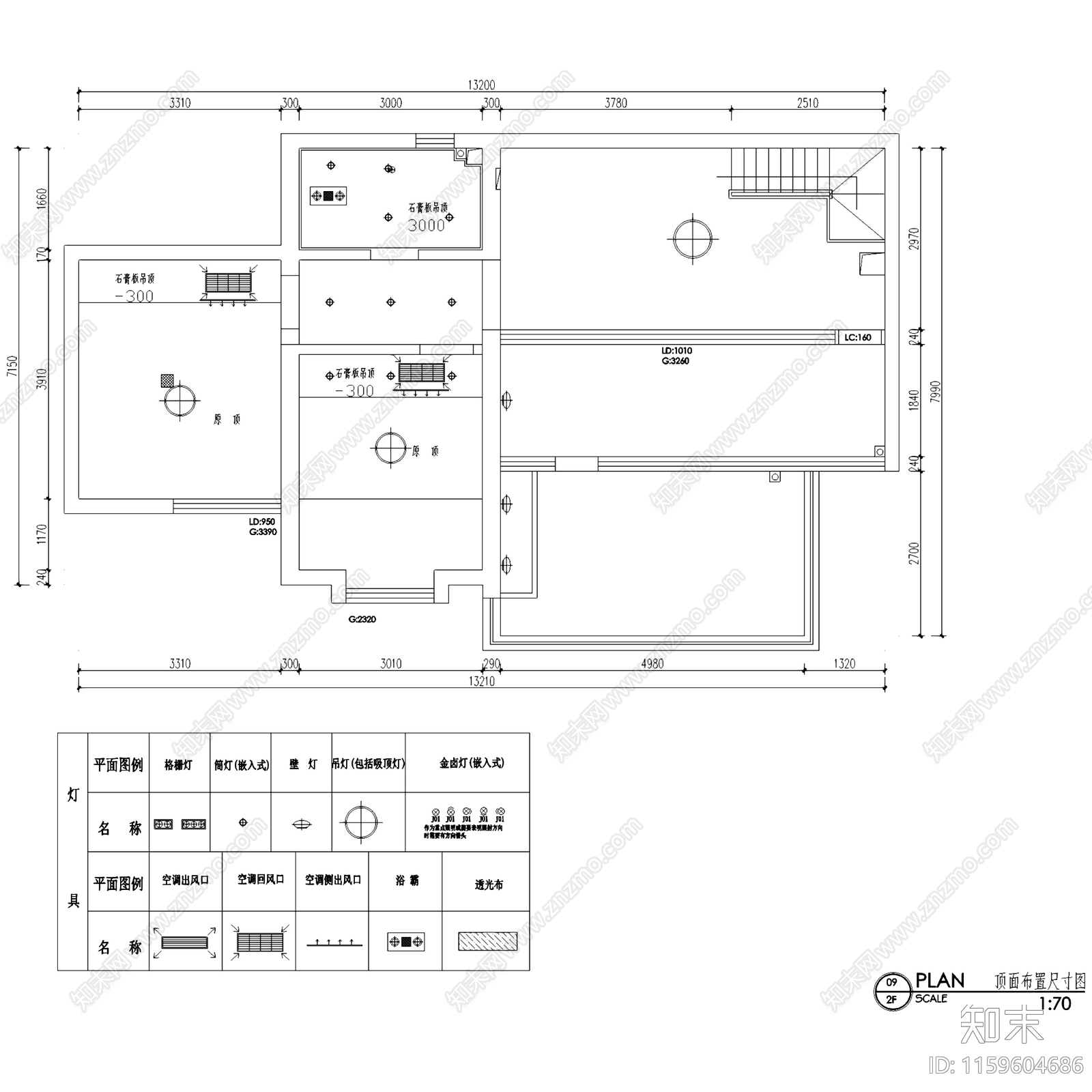 现代北欧嘉业阳光城复式跃层室内家装平面系统图cad施工图下载【ID:1159604686】