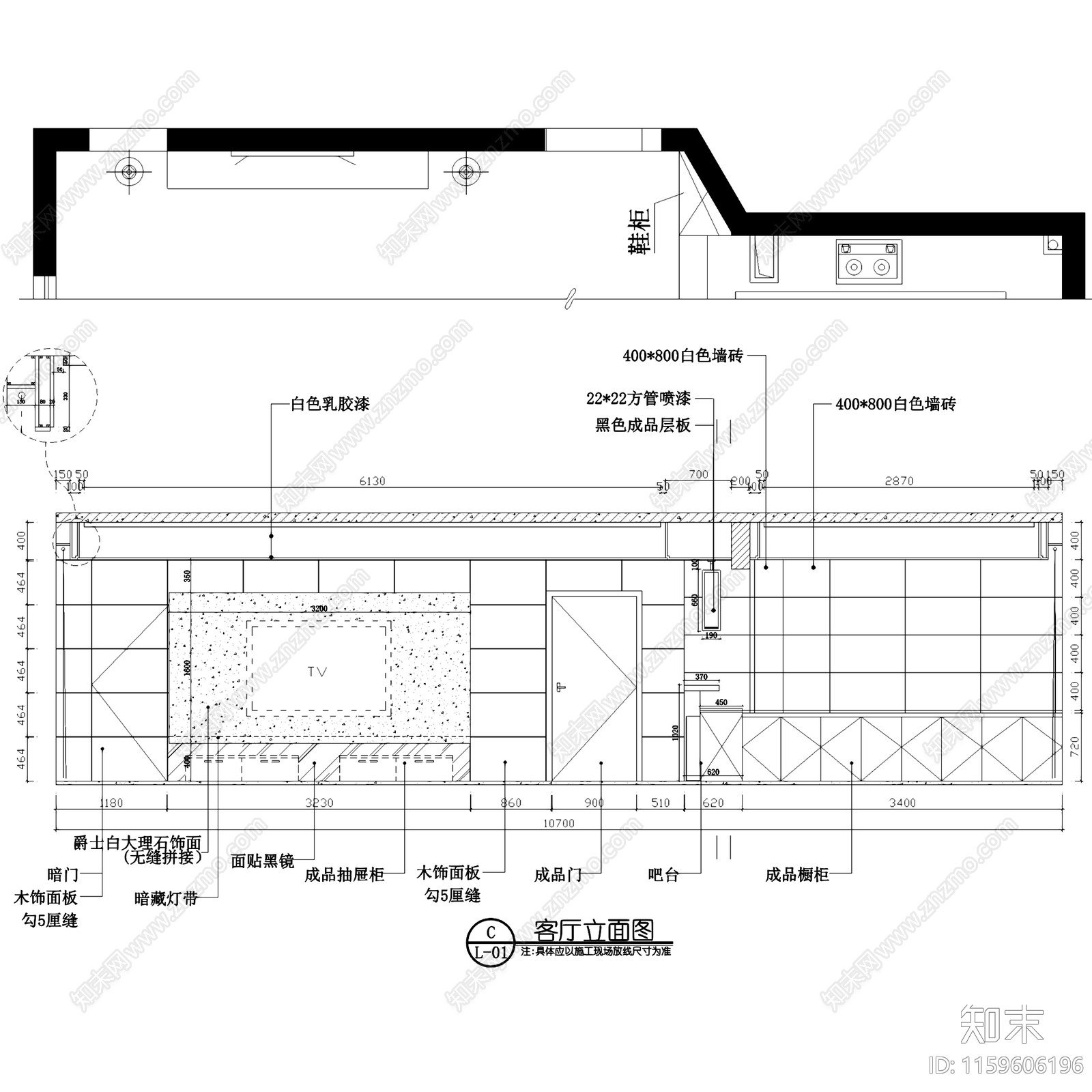 三室两厅两卫大平层室内家装CAcad施工图下载【ID:1159606196】