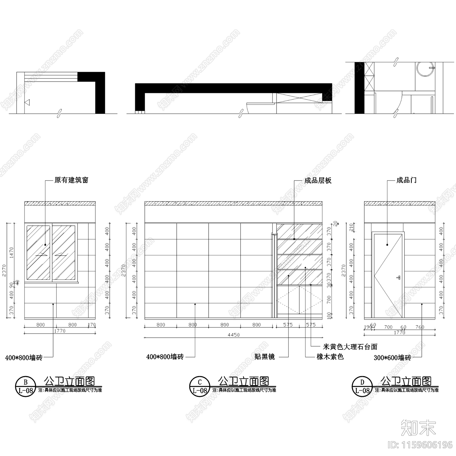 三室两厅两卫大平层室内家装CAcad施工图下载【ID:1159606196】