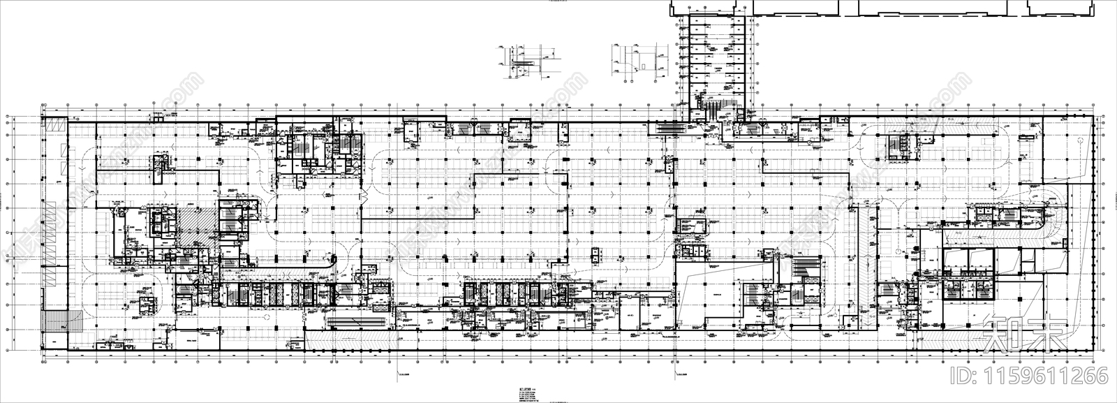 现代简约风格办公商业综合体建cad施工图下载【ID:1159611266】