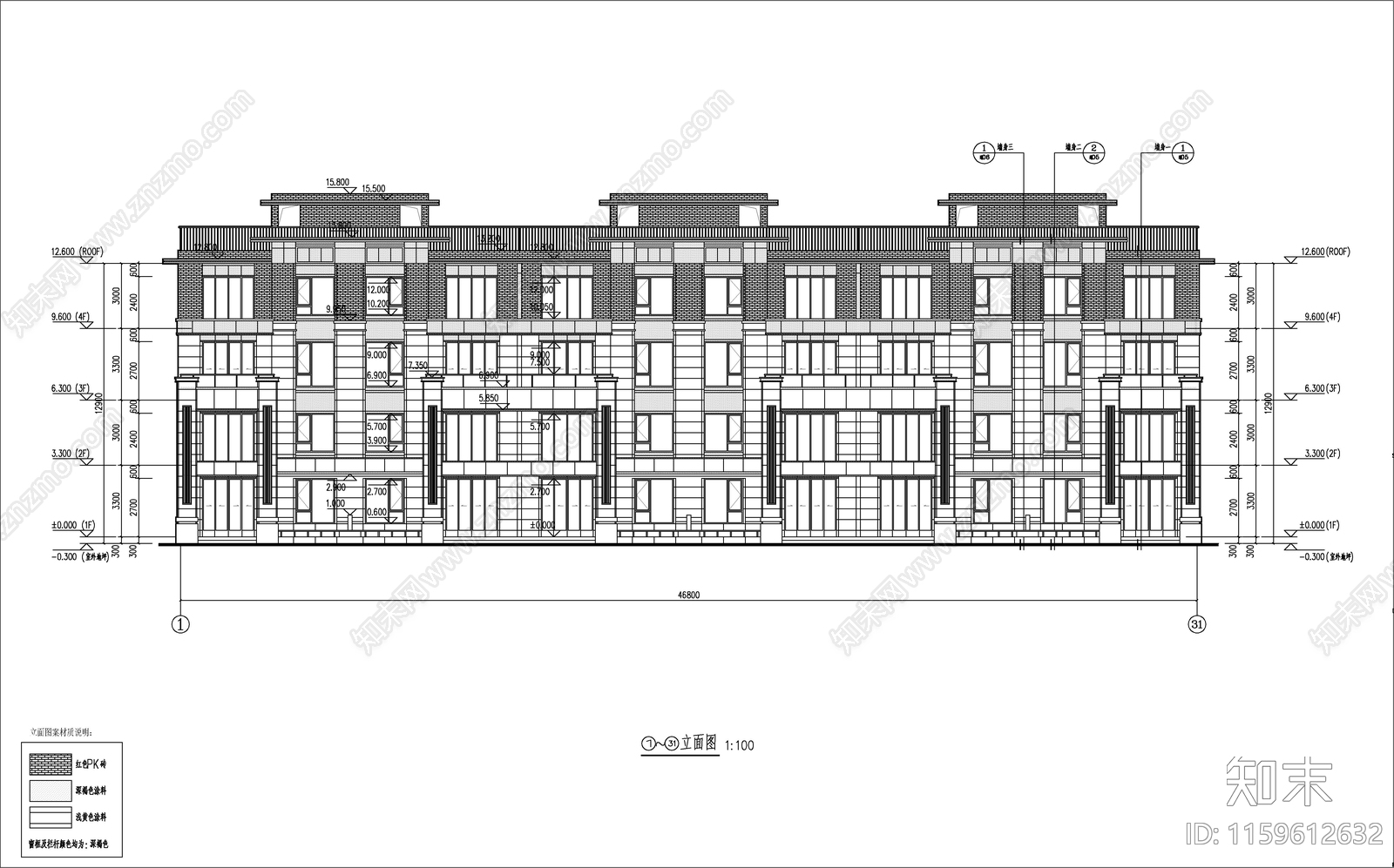 多层新中式拼叠住宅建施图cad施工图下载【ID:1159612632】