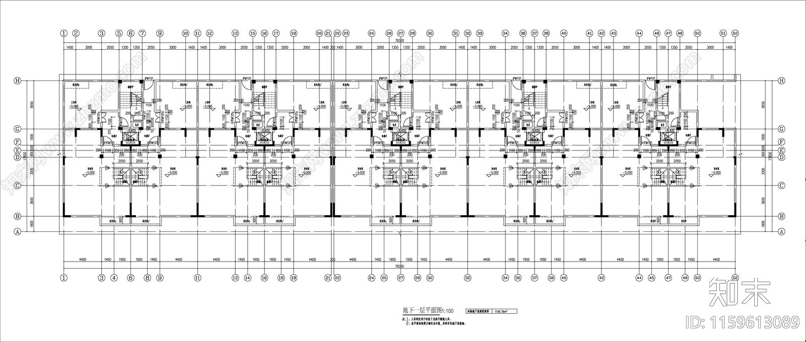 多层双拼新中式住宅建施图cad施工图下载【ID:1159613089】