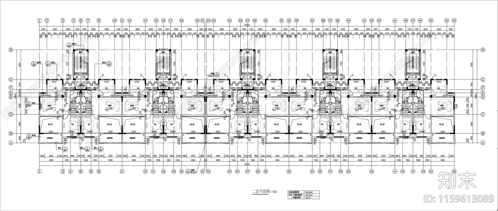 多层双拼新中式住宅建施图cad施工图下载【ID:1159613089】