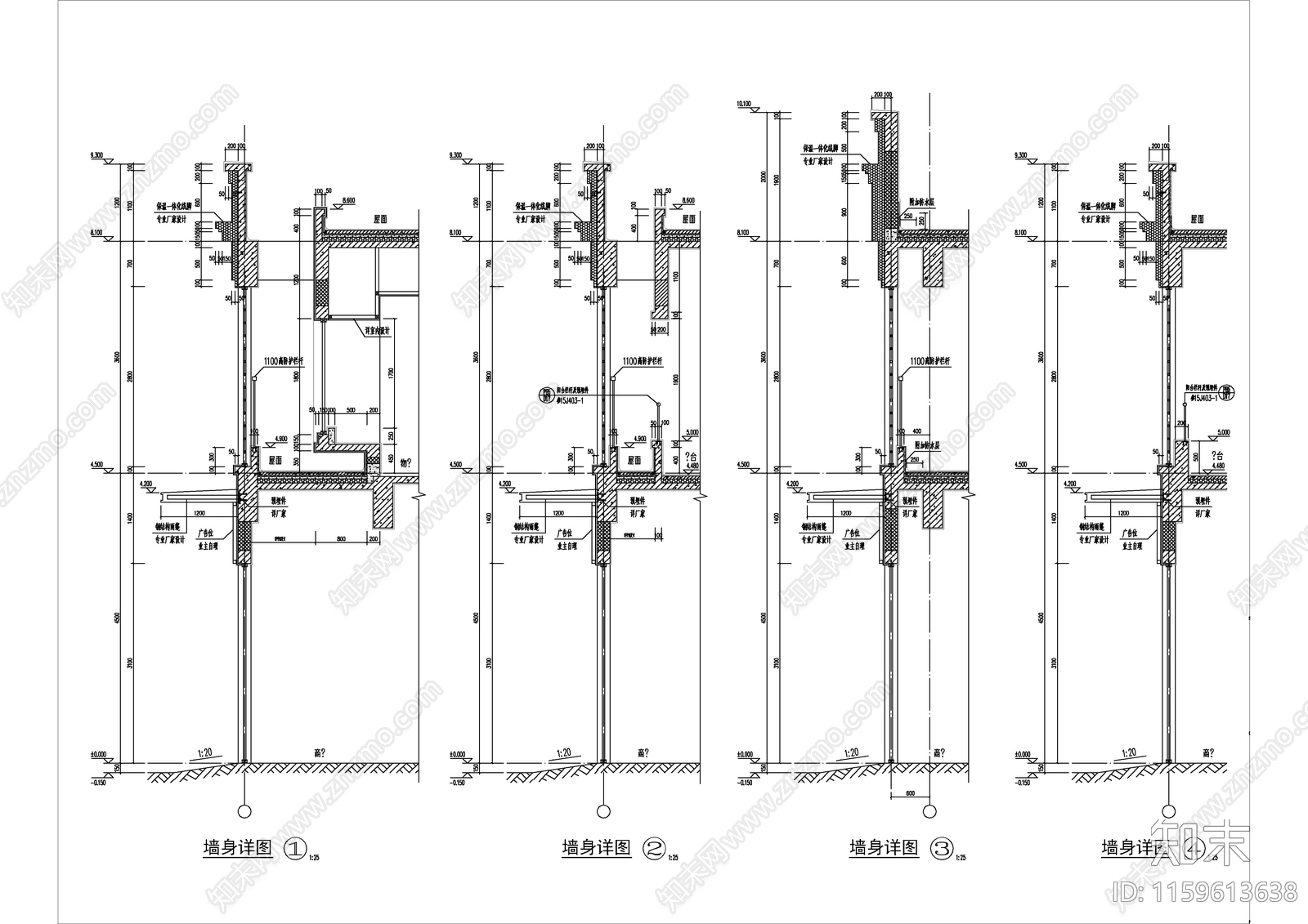 住宅区沿街商业建cad施工图下载【ID:1159613638】