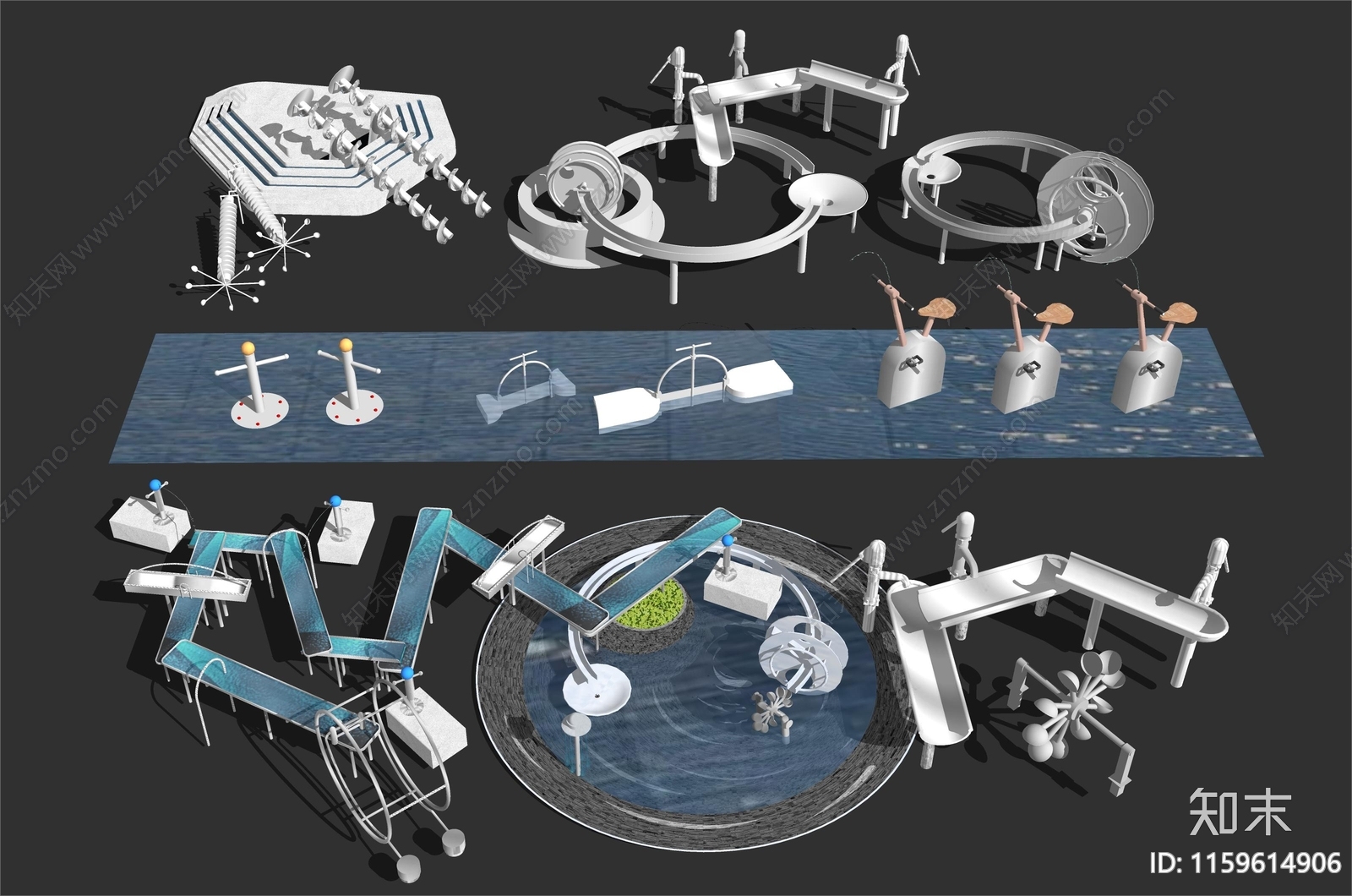 戏水器材SU模型下载【ID:1159614906】