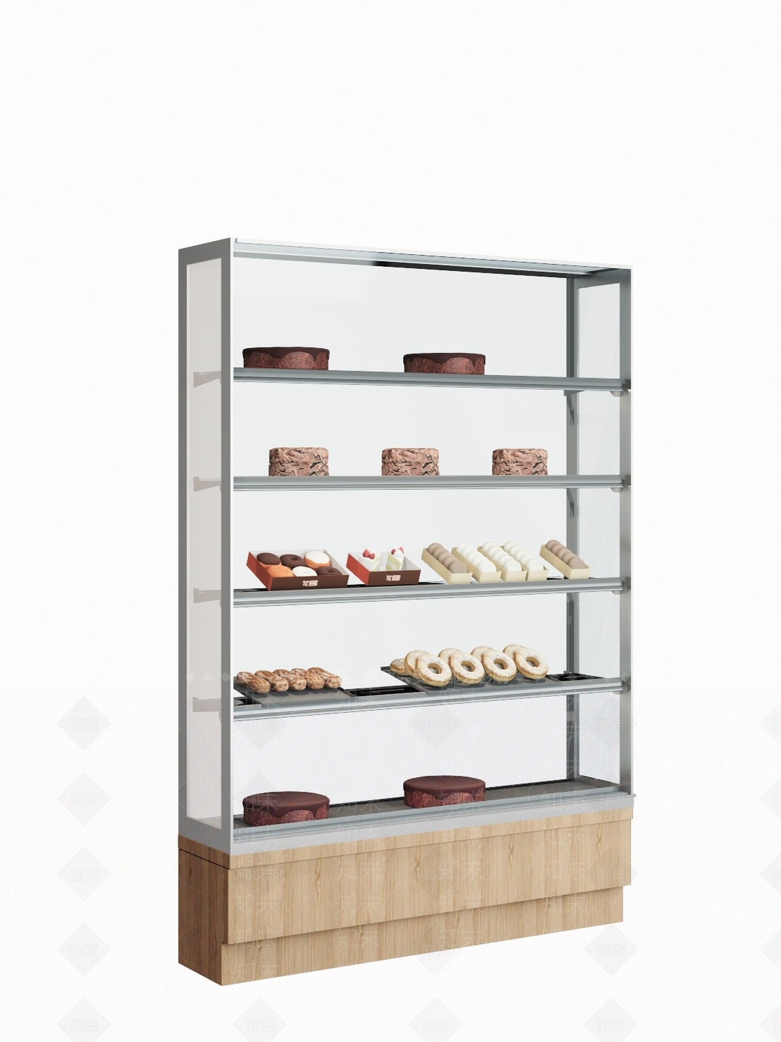 现代蛋糕甜点展柜SU模型下载【ID:1159616799】
