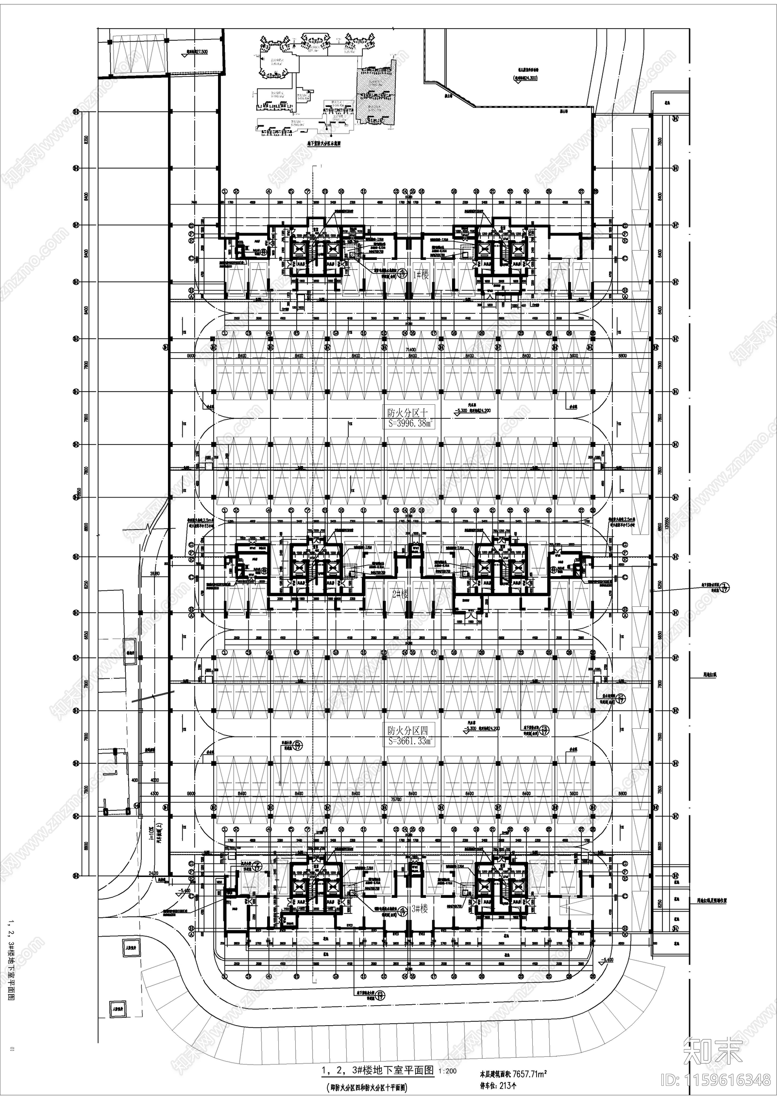 高层住宅建cad施工图下载【ID:1159616348】