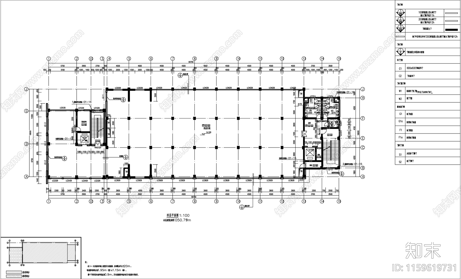 现代风格框架结构丙类厂房建施图cad施工图下载【ID:1159619731】