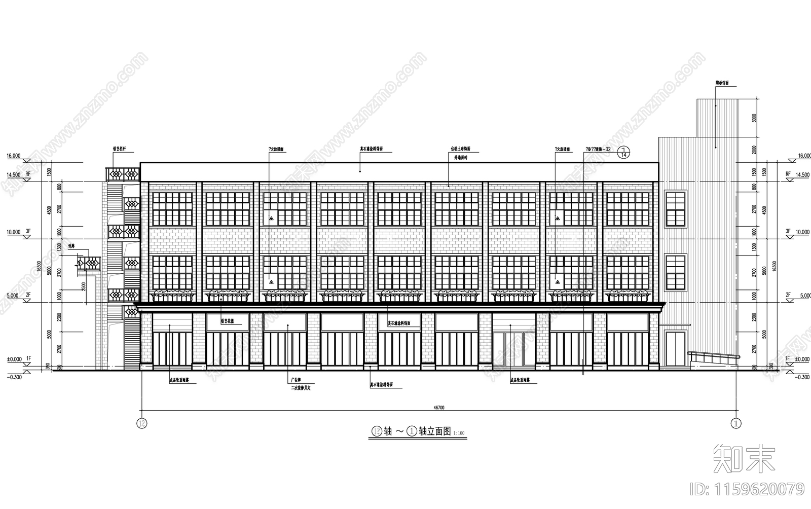 多层丙类厂房建施图cad施工图下载【ID:1159620079】