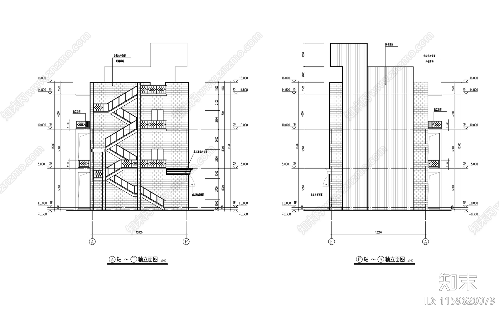 多层丙类厂房建施图cad施工图下载【ID:1159620079】