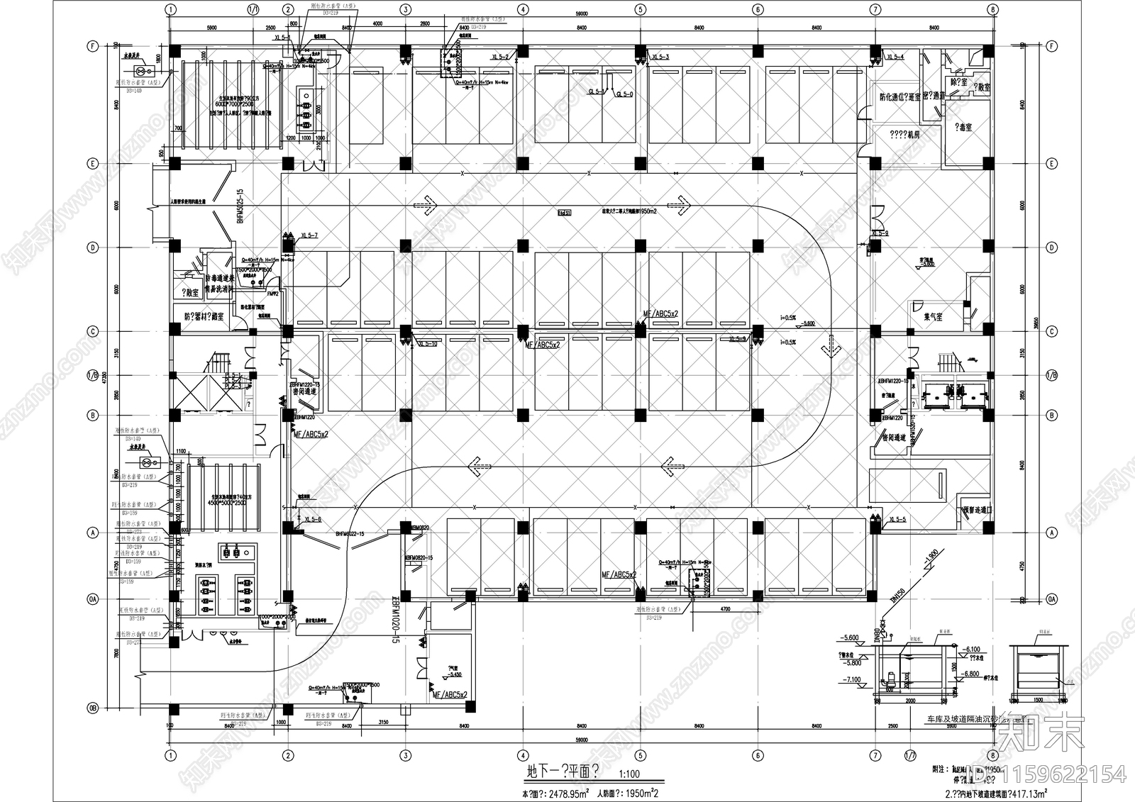 厂房建筑给排水cad施工图下载【ID:1159622154】