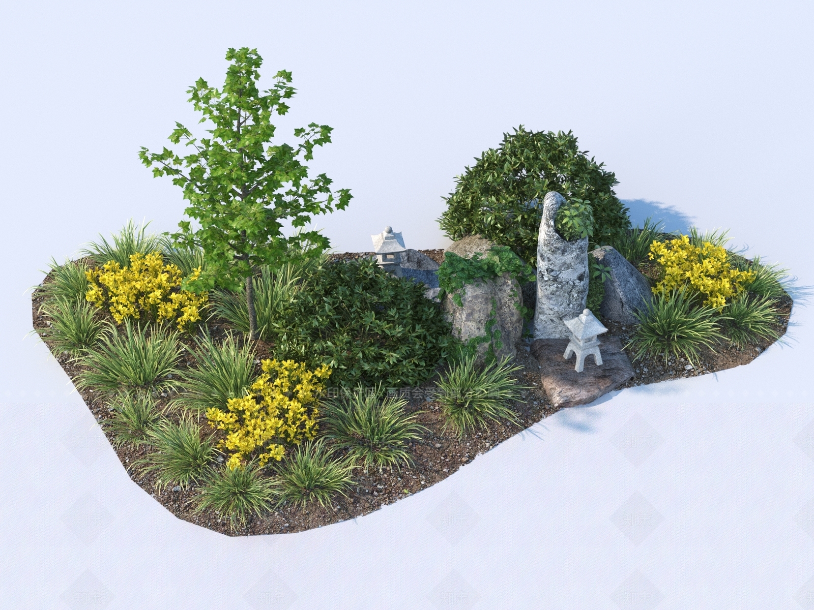 花草3D模型下载【ID:1159623205】