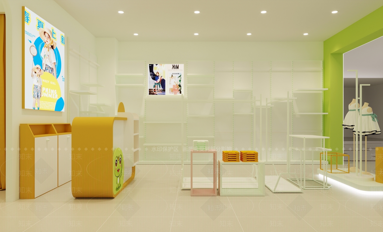 现代童装店3D模型下载【ID:1159629066】