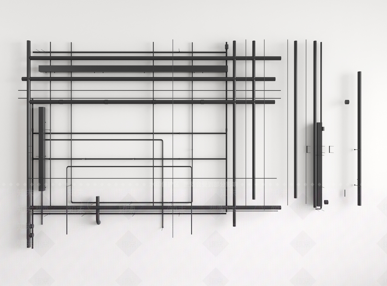 现代天花管道SU模型下载【ID:1159631676】