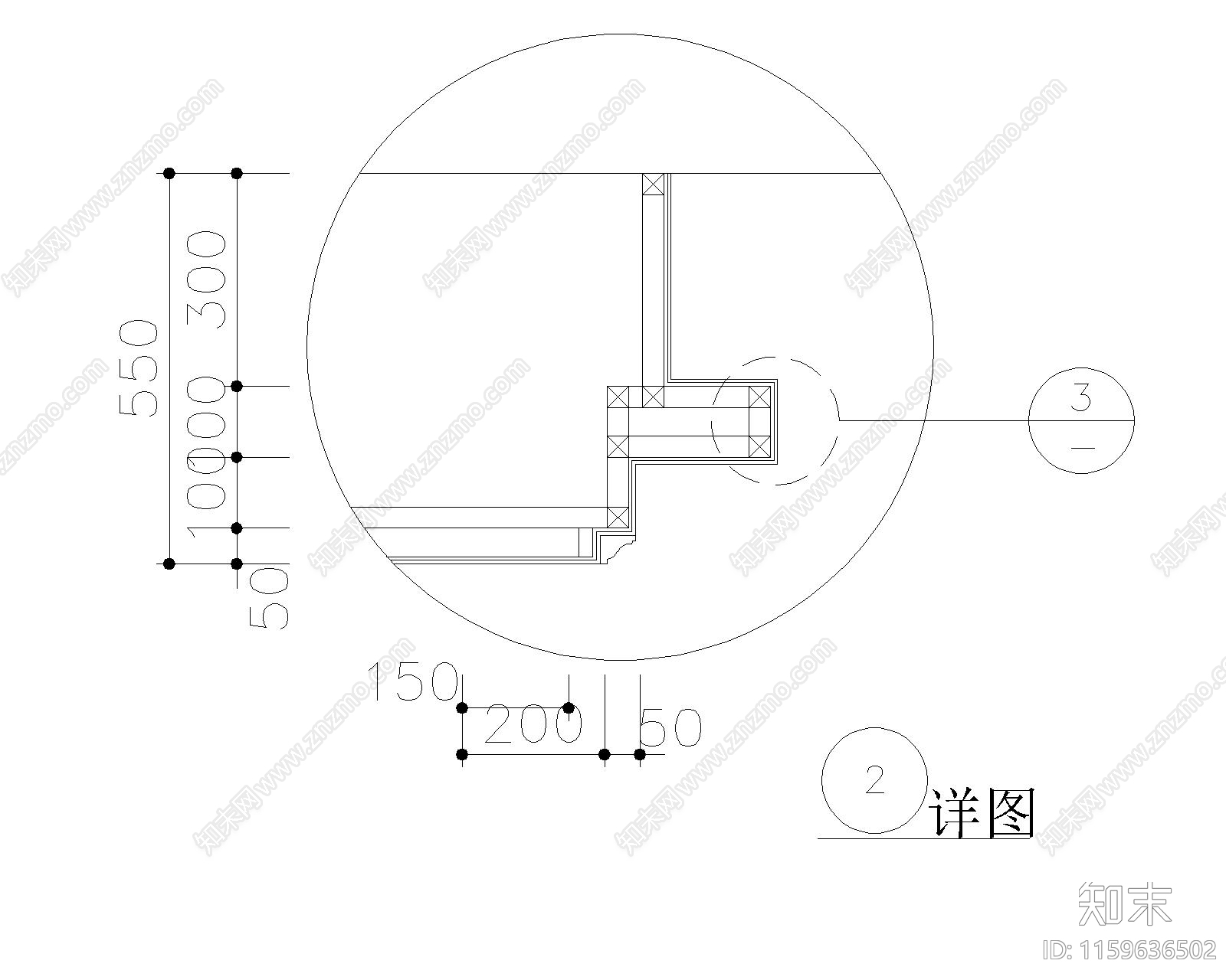 餐厅总服务台详图cad施工图下载【ID:1159636502】