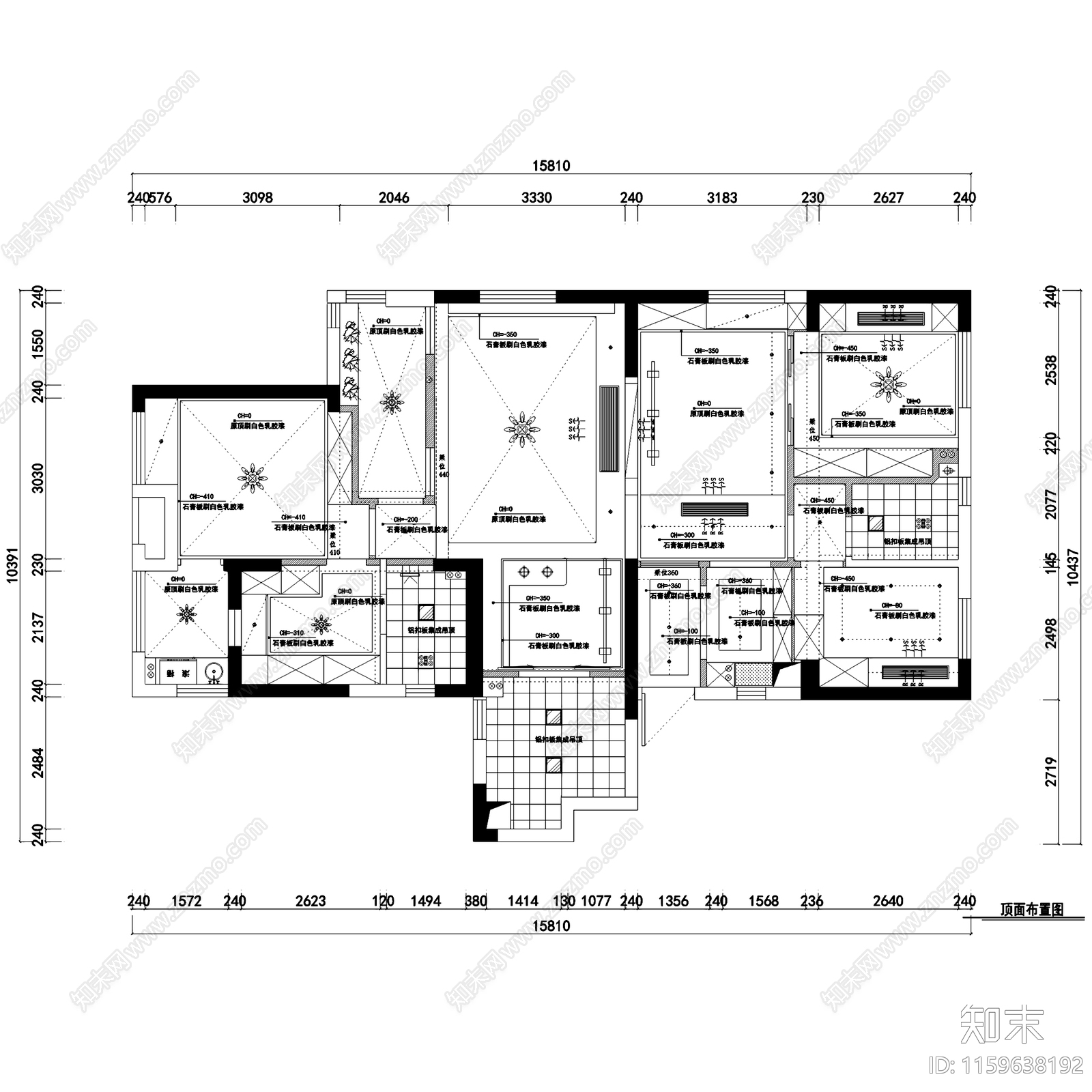 北欧现代国际百纳三室两厅两卫私宅雅居室内家装cad施工图下载【ID:1159638192】