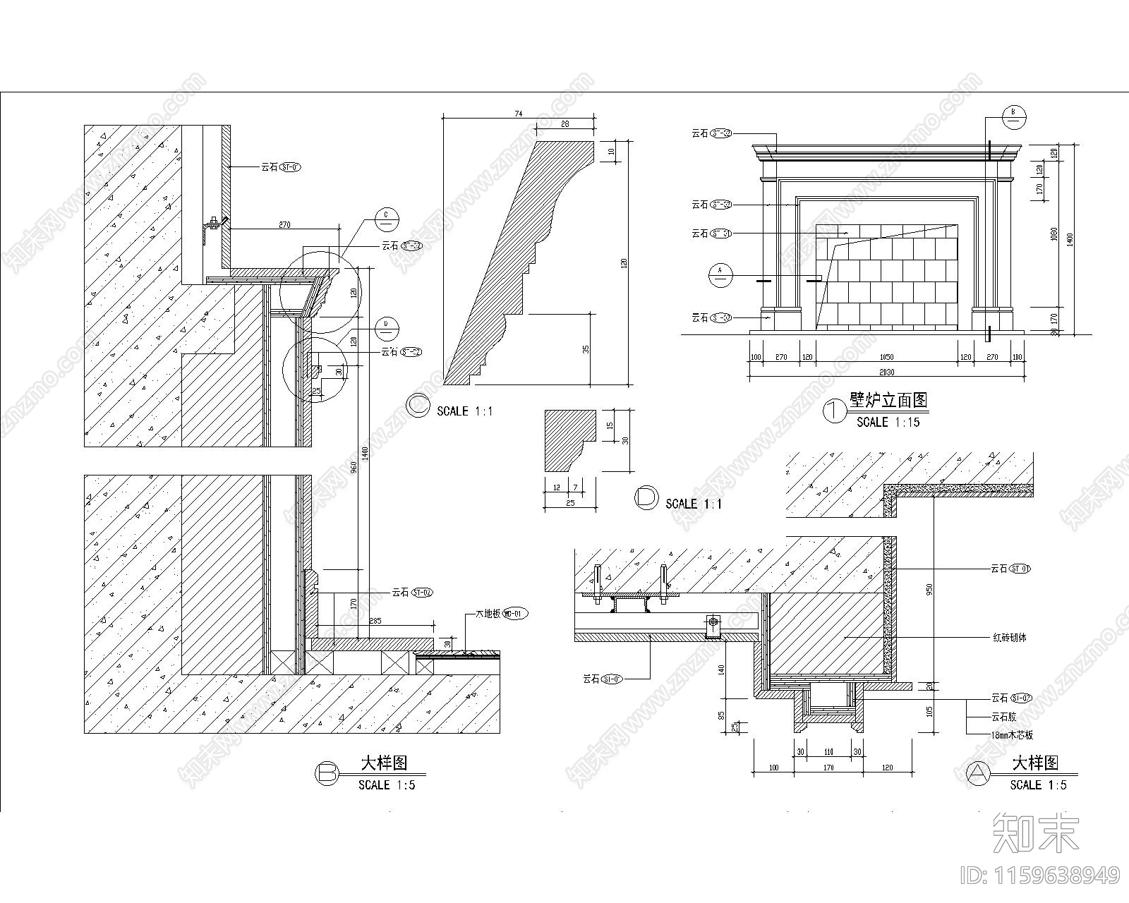 别墅入户门cad施工图下载【ID:1159638949】