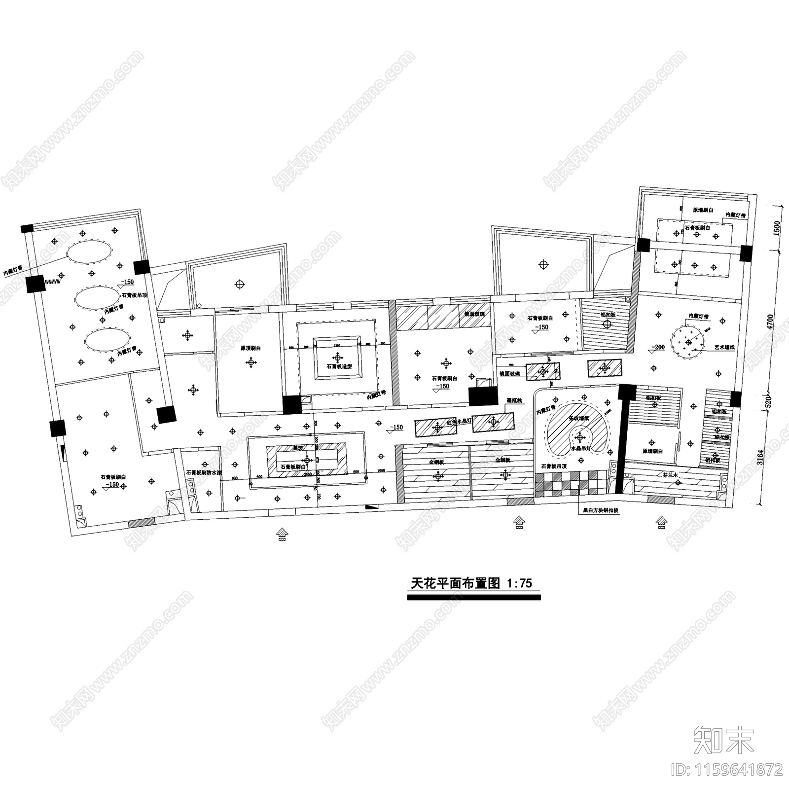 金粉世家SPA美容院室内工装CAcad施工图下载【ID:1159641872】