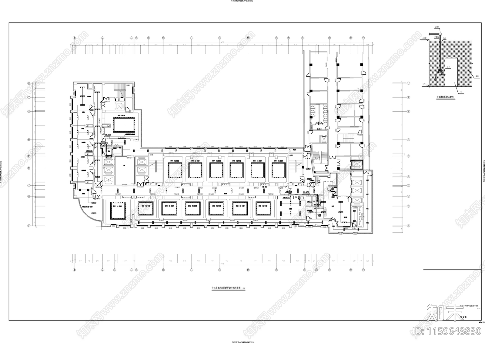 某医院手术室净化工程室cad施工图下载【ID:1159648830】