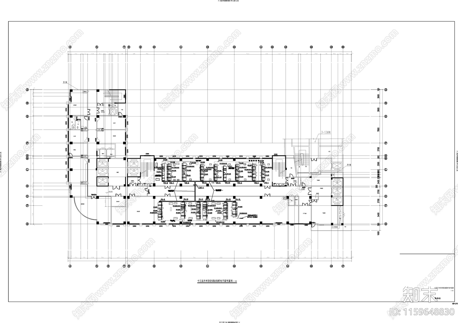 某医院手术室净化工程室cad施工图下载【ID:1159648830】