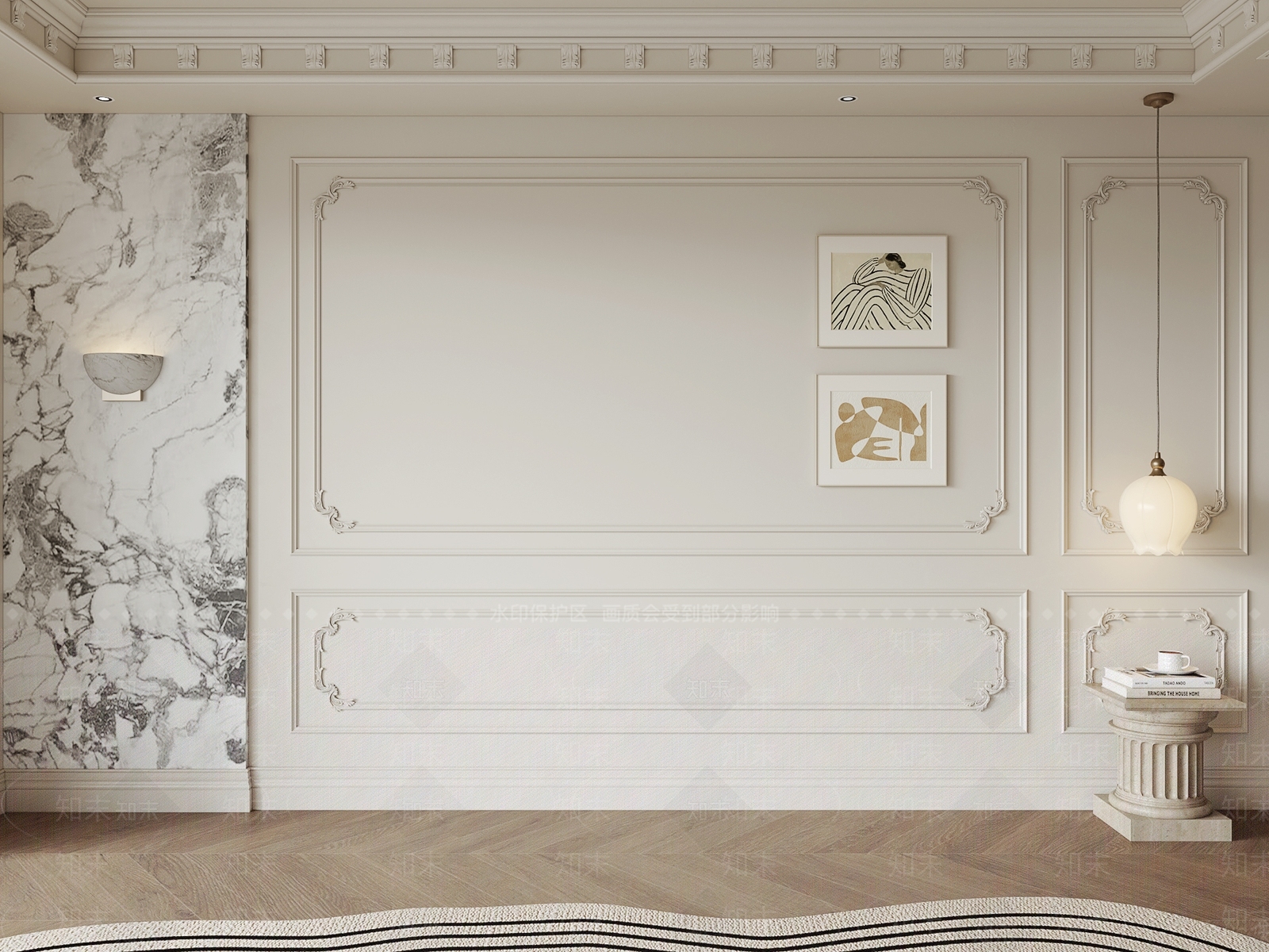 法式石膏线3D模型下载【ID:1159649263】