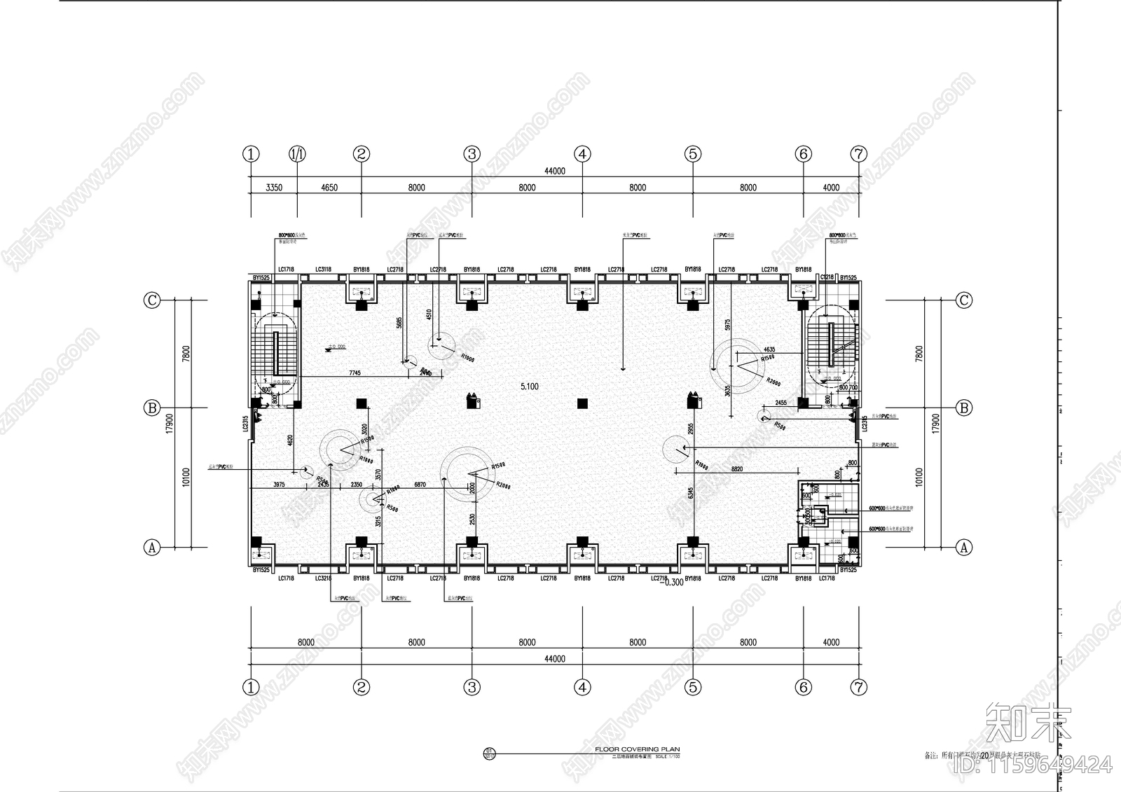 某食堂室内装cad施工图下载【ID:1159649424】