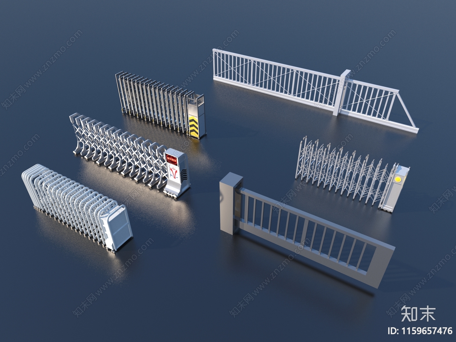 电动闸门3D模型下载【ID:1159657476】