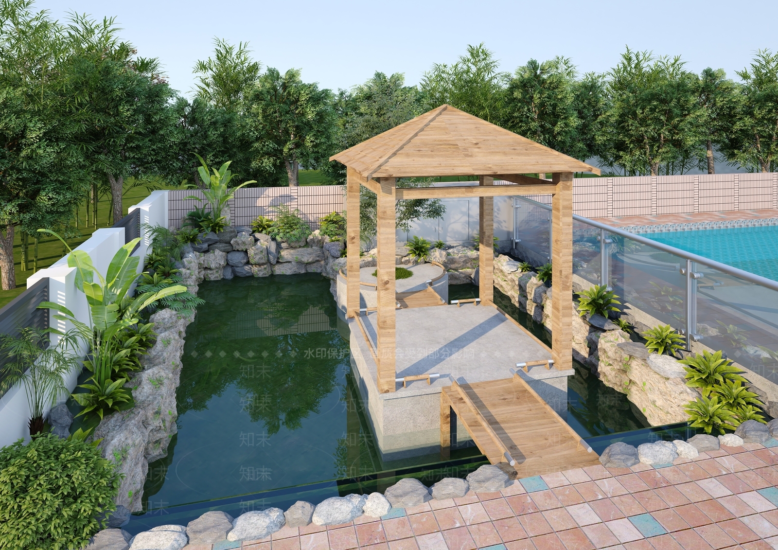 鱼池3D模型下载【ID:1159657825】