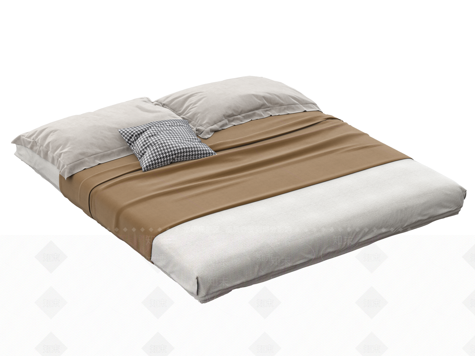 现代榻榻米床3D模型下载【ID:1159663756】