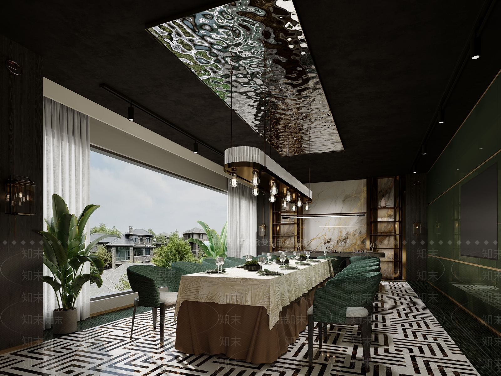 现代轻奢包间3D模型下载【ID:1159665355】