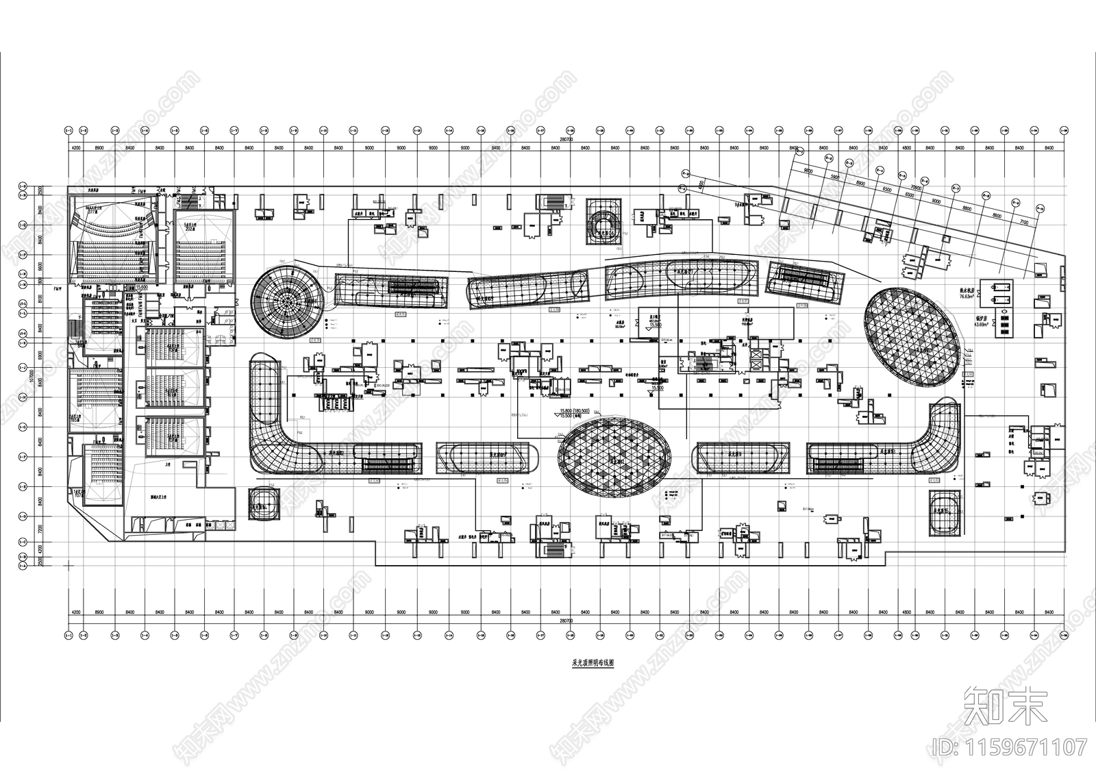 某万达广场LR建筑采光cad施工图下载【ID:1159671107】