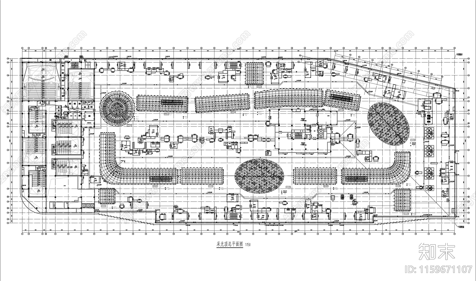 某万达广场LR建筑采光cad施工图下载【ID:1159671107】