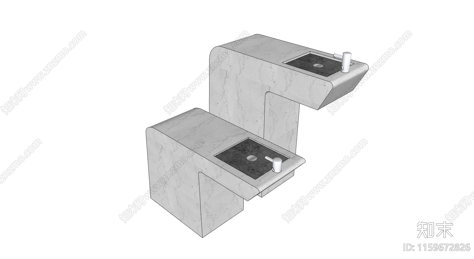 现代户外洗手台SU模型下载【ID:1159672826】