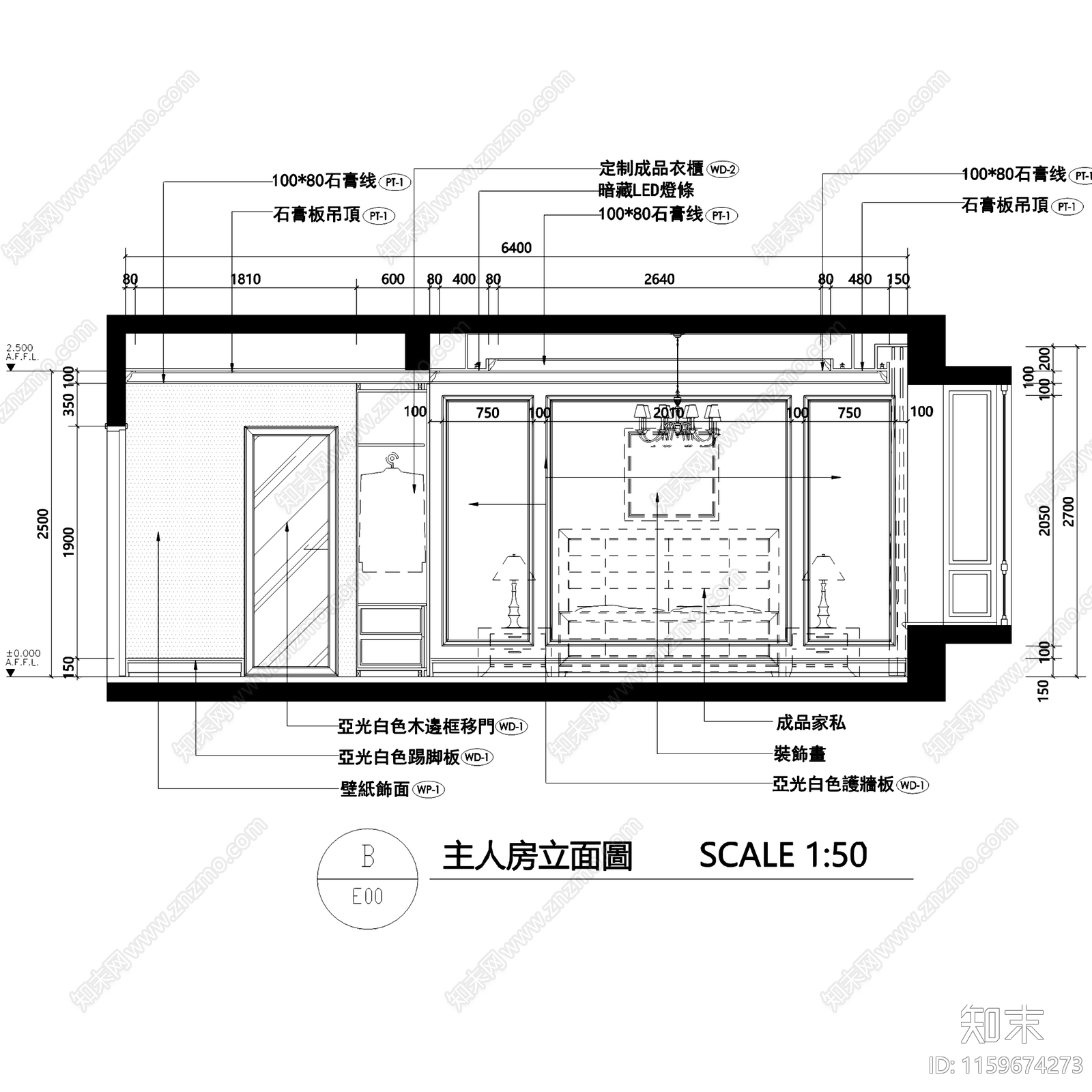 现代简约清新上海私宅室内家装立面装饰cad施工图下载【ID:1159674273】