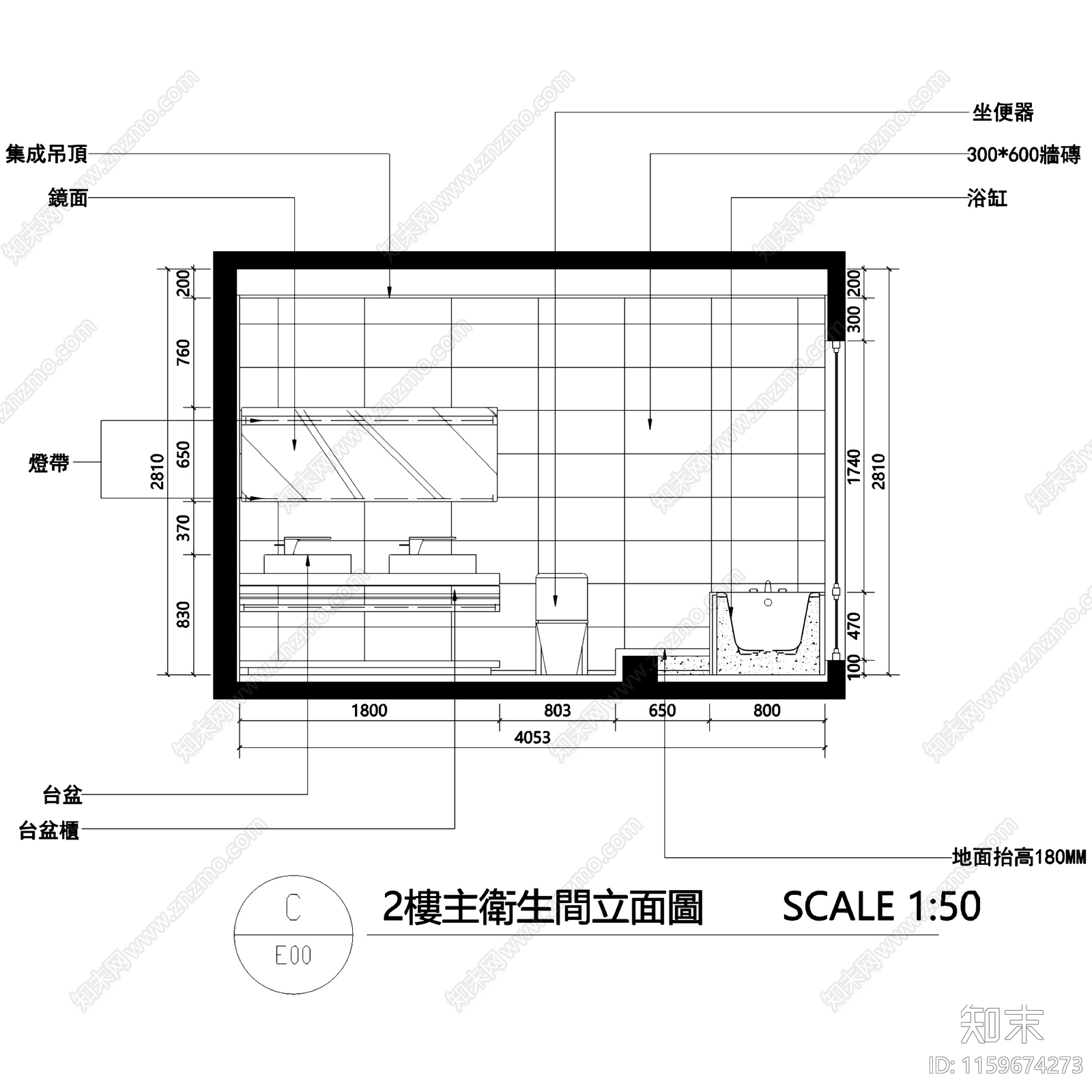 现代简约清新上海私宅室内家装立面装饰cad施工图下载【ID:1159674273】