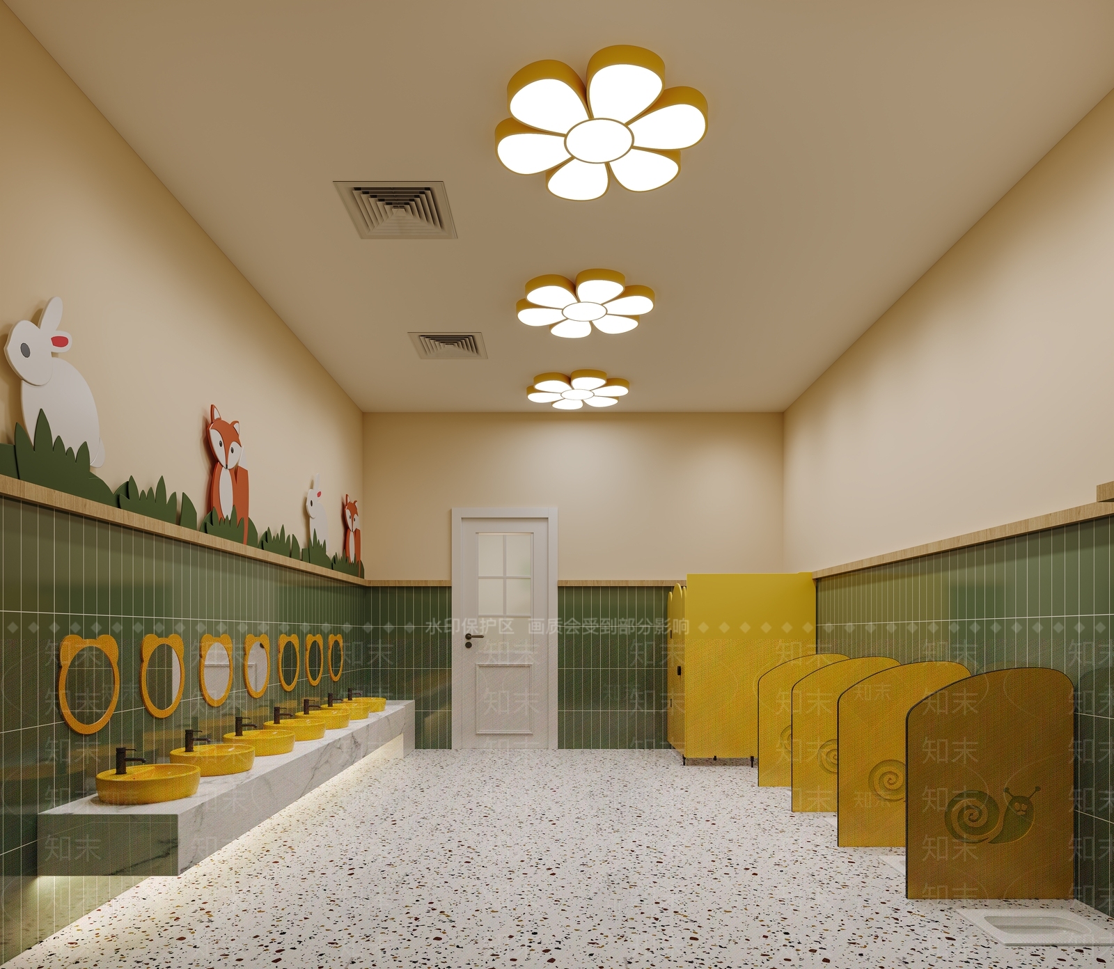 幼儿园过道3D模型下载【ID:1159674711】
