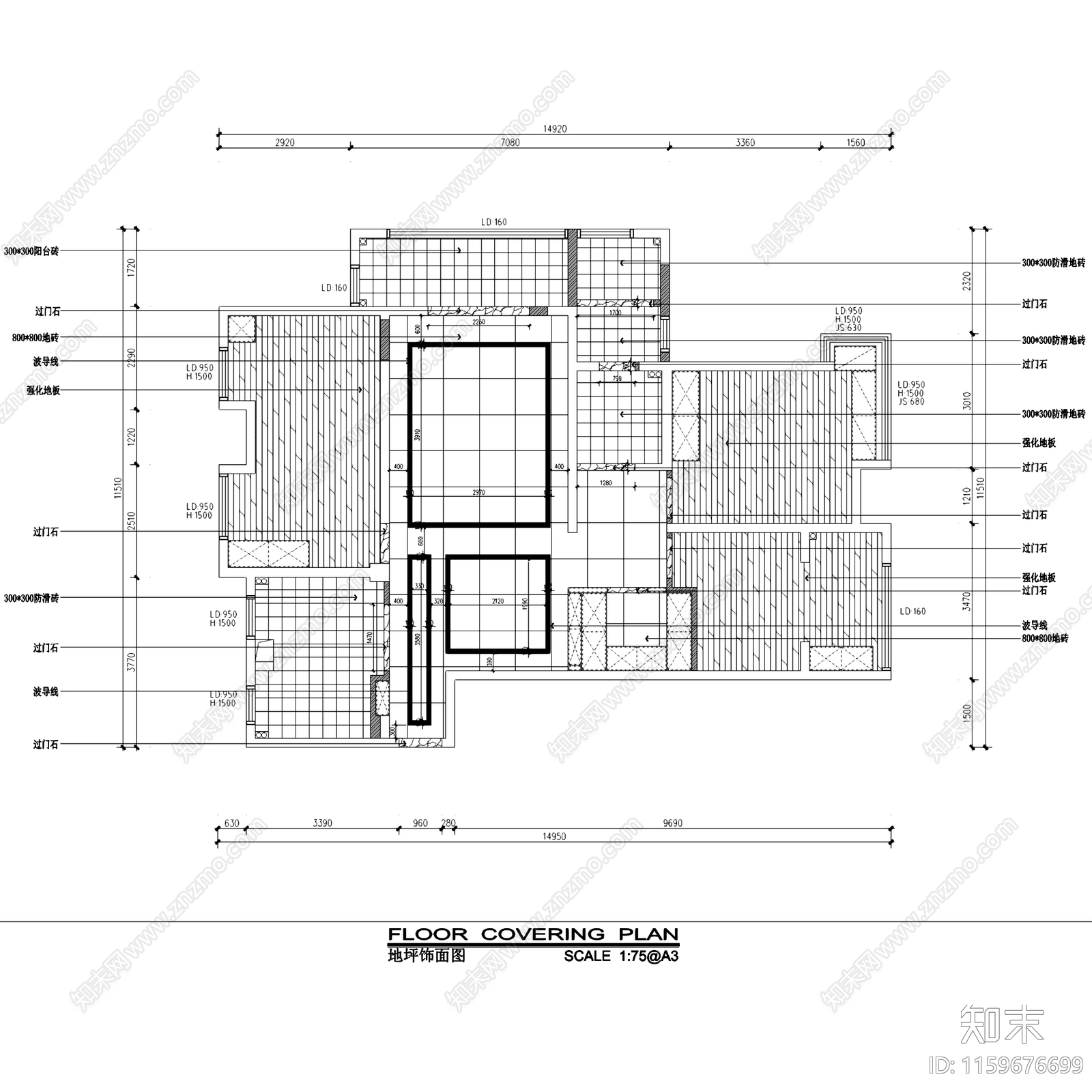 美式和顺名都城室内家装cad施工图下载【ID:1159676699】