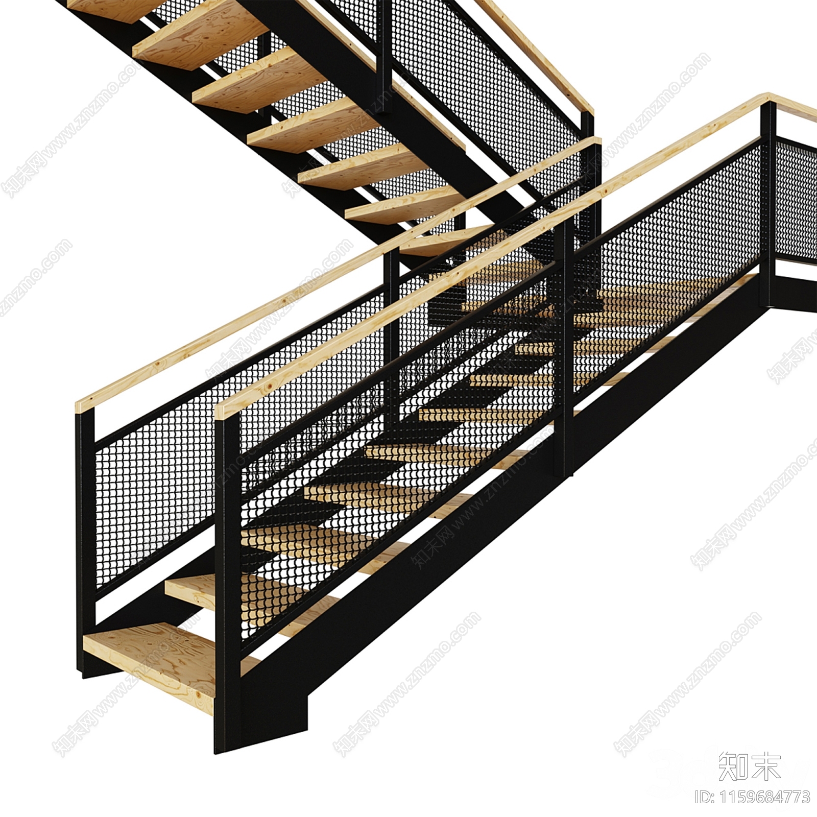 现代阁楼式楼梯3D模型下载【ID:1159684773】