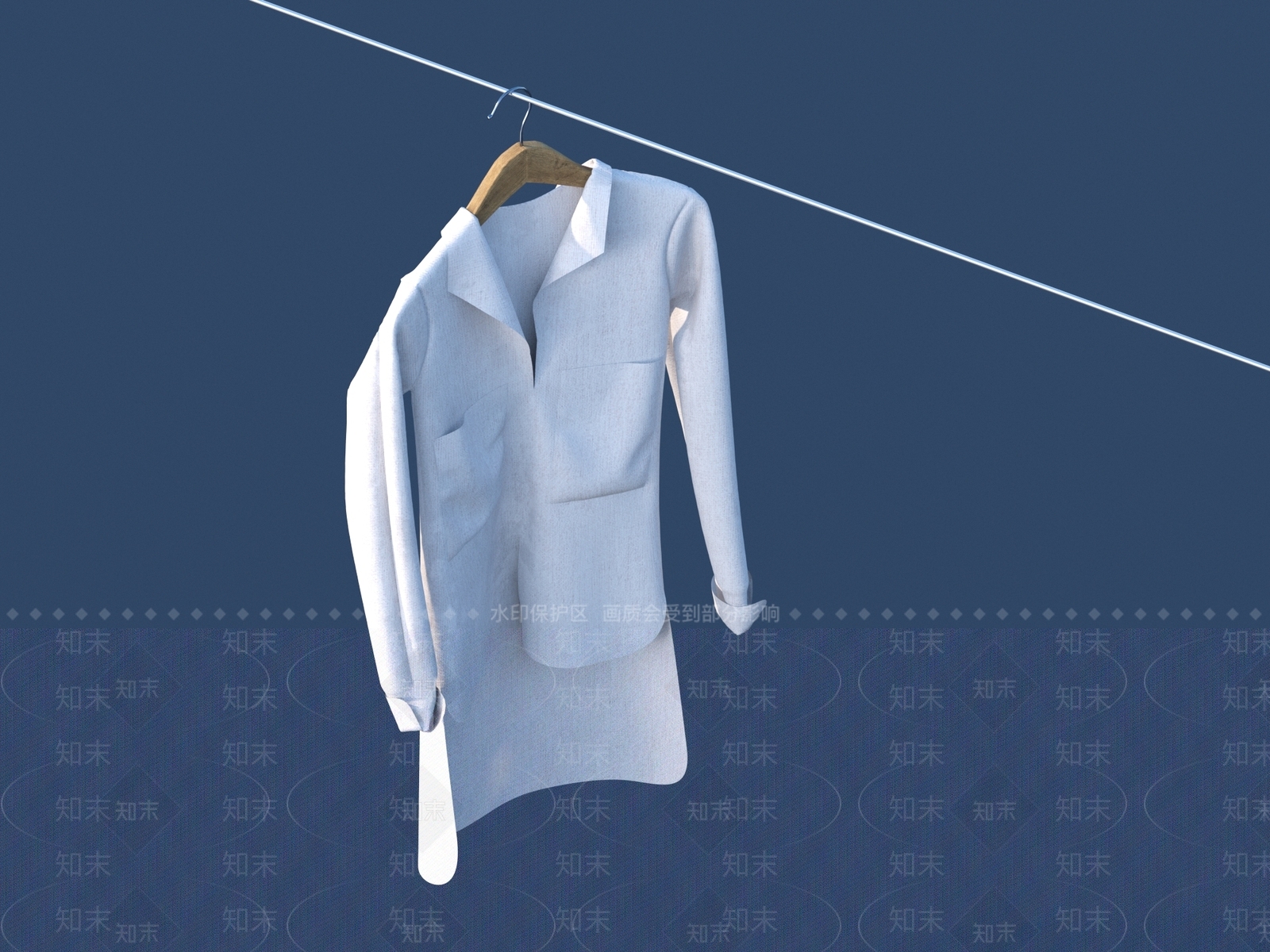 白色长裙3D模型下载【ID:1159688971】