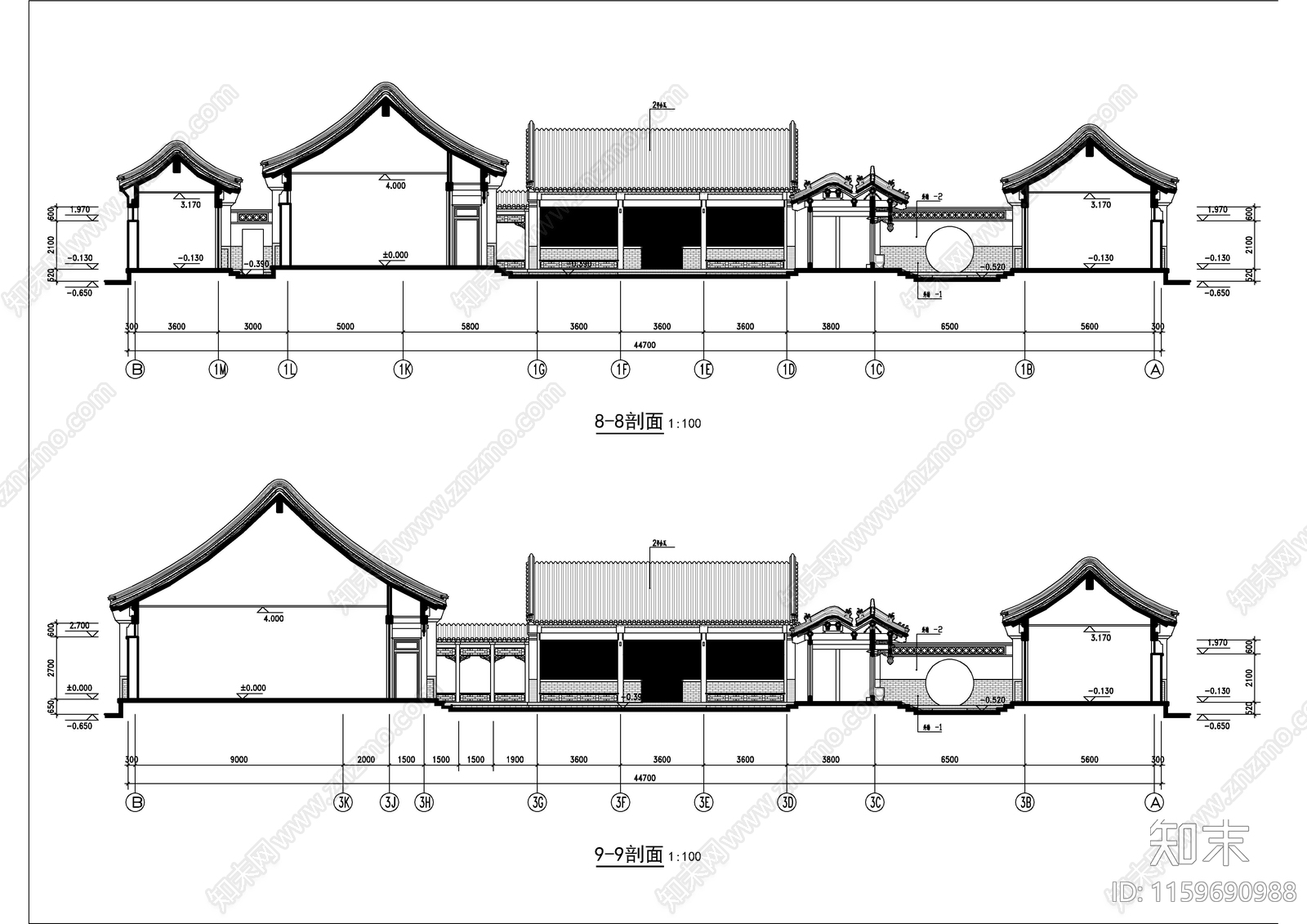 北京四合院建cad施工图下载【ID:1159690988】