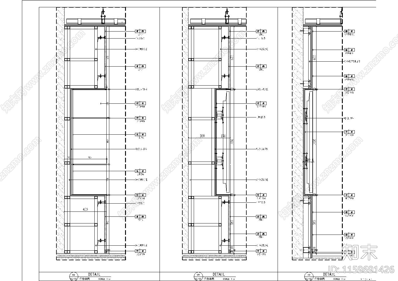 110m²公寓cad施工图下载【ID:1159691426】