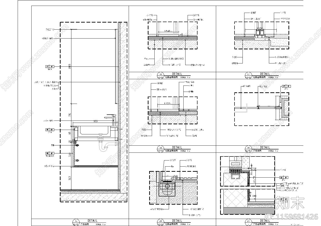 110m²公寓cad施工图下载【ID:1159691426】