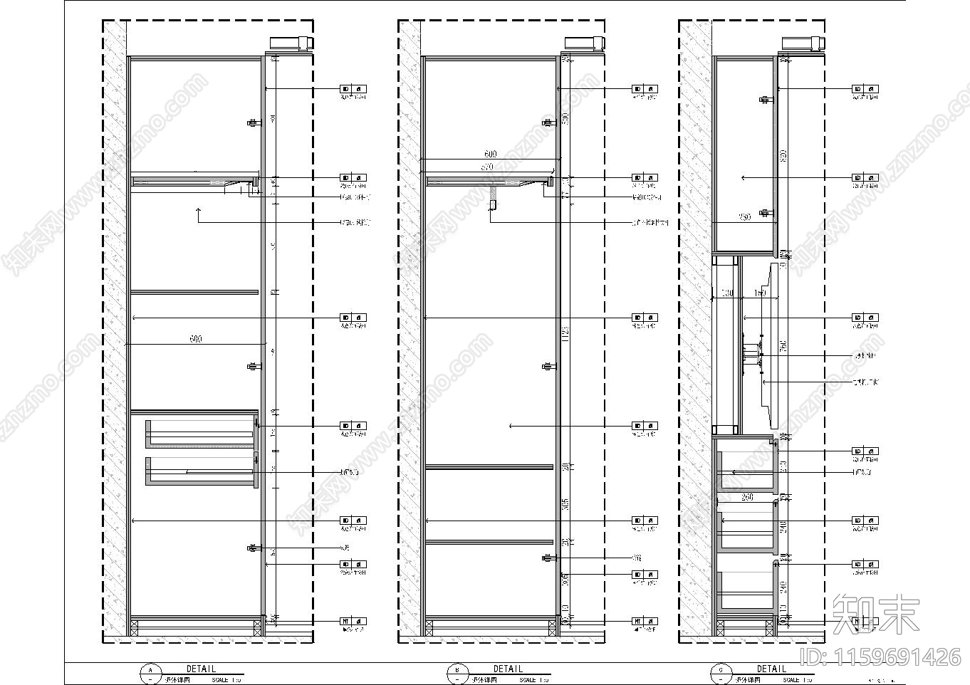 110m²公寓cad施工图下载【ID:1159691426】