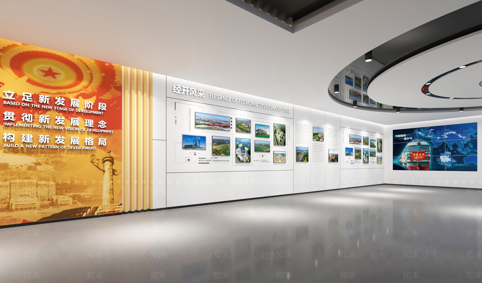 现代文化图文展厅3D模型下载【ID:1159694581】