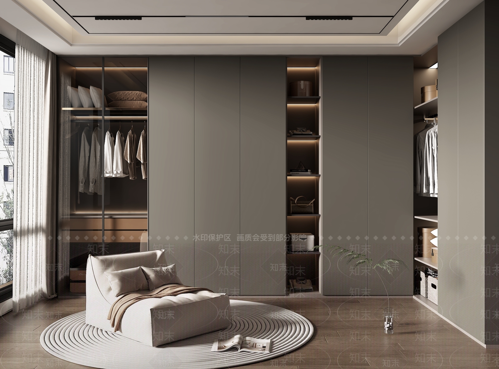现代衣帽间SU模型下载【ID:1159694756】