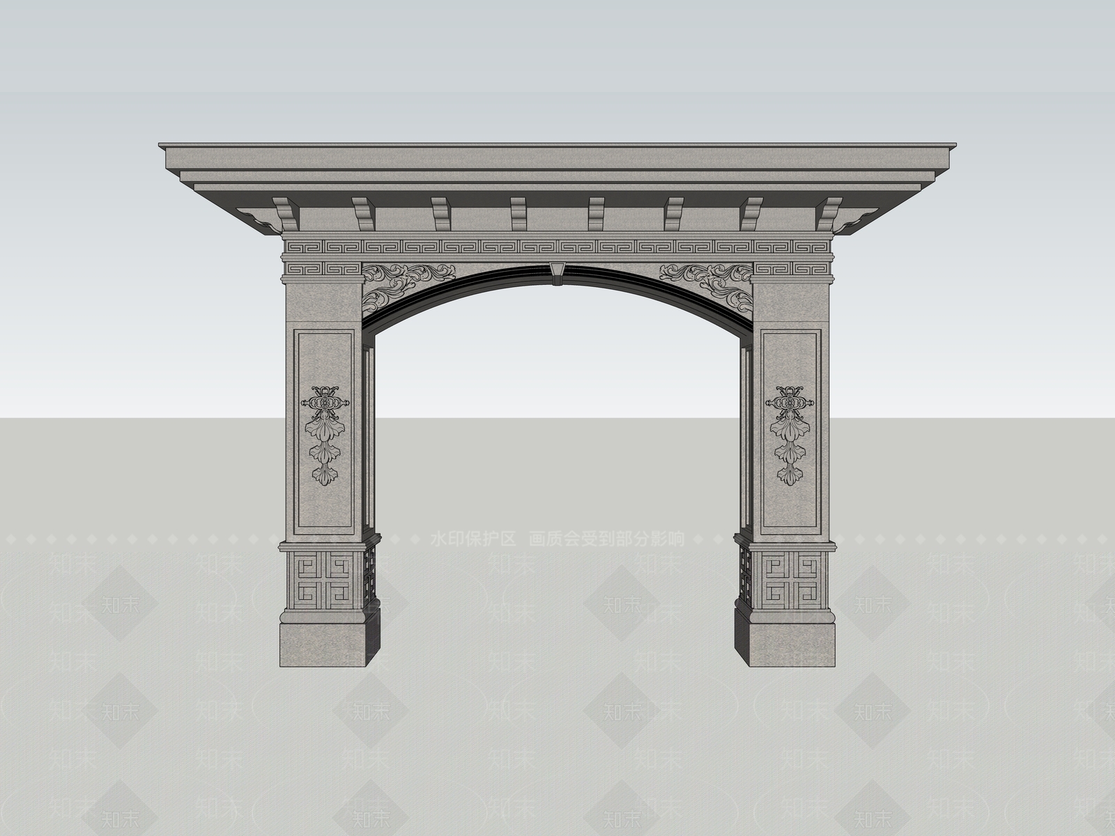 欧式大门SU模型下载【ID:1159701994】