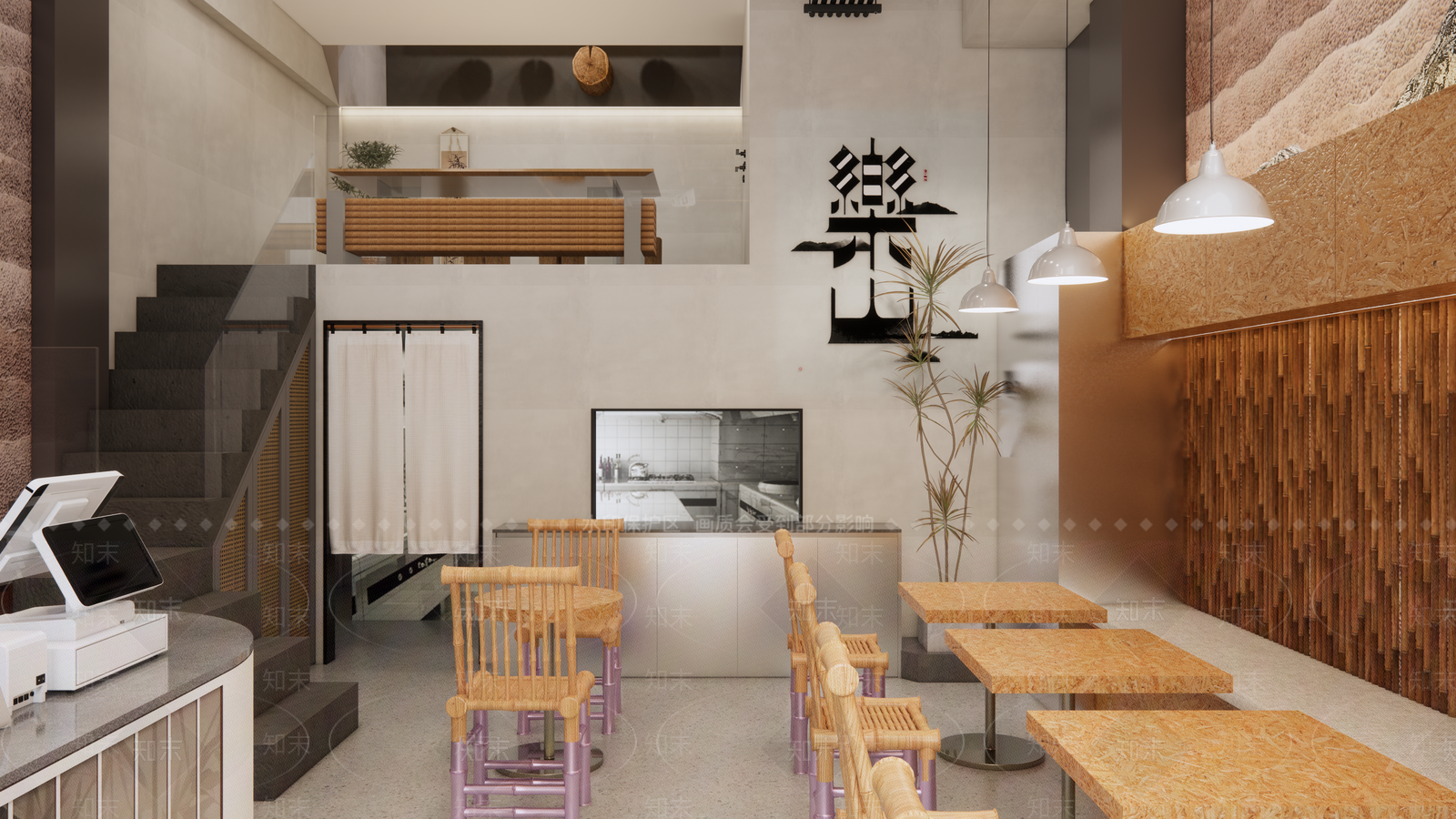 新中式小吃快餐店SU模型下载【ID:1159911895】
