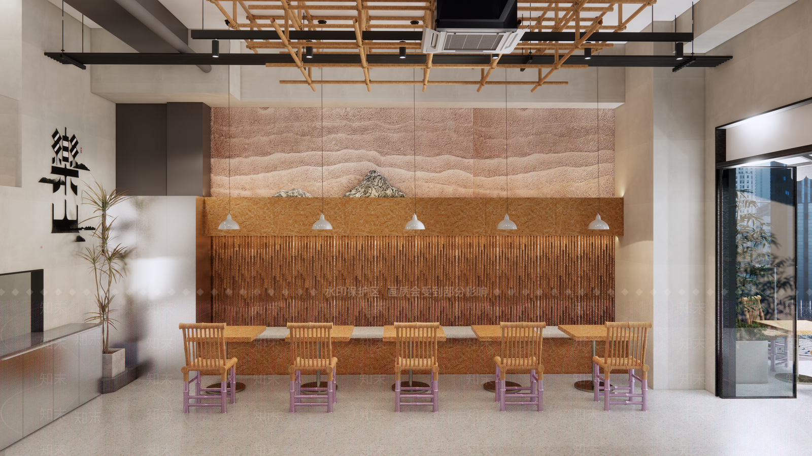新中式小吃快餐店SU模型下载【ID:1159911895】